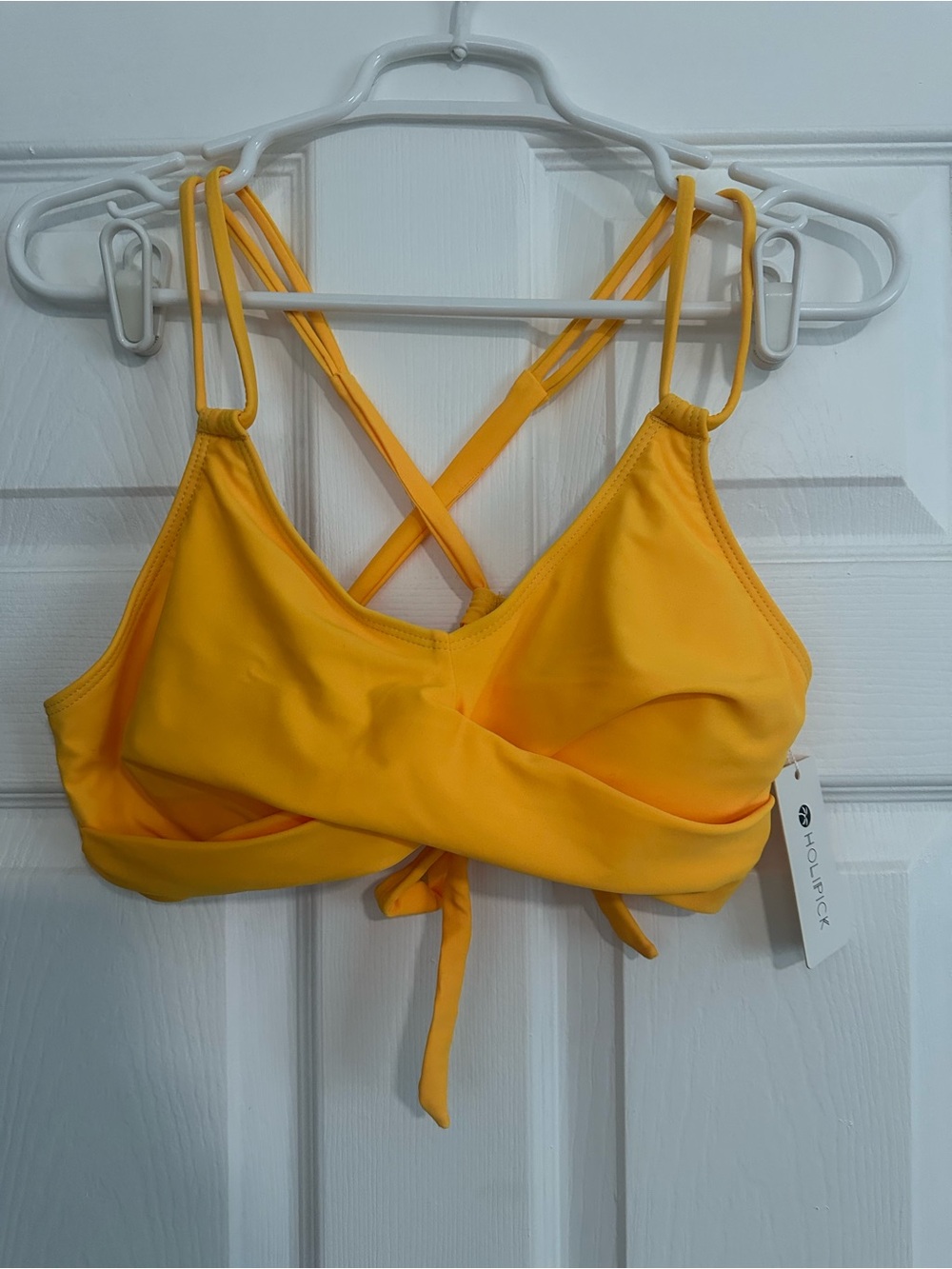Yellow Strappy Bikini Top